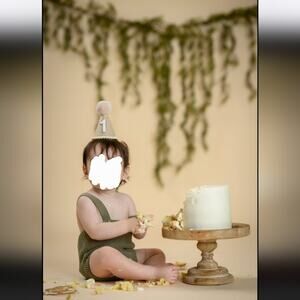 Rustic Cake Smash Package Boys First Birtday Outfit Hat Garland 1st Birthday